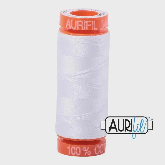 Fil Aurifil coton mako 80wt 306 yards, idéal pour la couture, le matelassage et le crochet