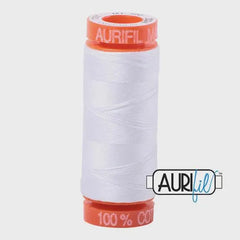 Fil Aurifil coton mako 80wt 306 yards, idéal pour la couture, le matelassage et le crochet