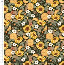 The Craft Cotton Co. Loose Fabric Cinnamon Spice by Kimberley Hind Collection 100% Cotton 112cm Wide Autumnal Spice Prints