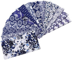 CraftsFabrics Purple Floral Charm Pack-Precut 5-inch Cotton Fabric-Printed Fabric Squares-for Quilting,DIY Patchwork and Sewing Craft