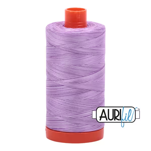 Aurifil Mako Cotton Embroidery Thread 50wt 1422yds Variegated - #3840 French Lilac