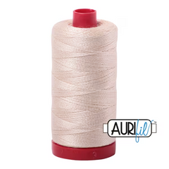 Aurifil 12wt Thread – 100% Cotton – 356 yd – Light Sand - #2000