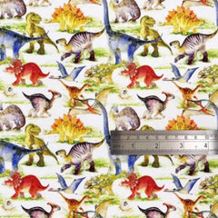 Lost World Dinosaurs Fabric Digital Printed 100% Cotton (CC285)