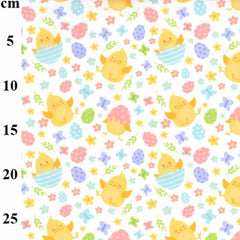 Rose & Hubble Eater Chicks Easter Fabric 100% Cotton Easter fabrics Ideal for sewing,quilting and patchework