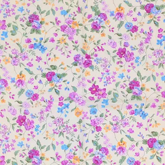 CraftsFabrics 8pcs 40cm x 50cm Assorted Purple Floral Fat Quarters 100% Cotton Pre-Cut Quilting Fabric Printed Woven Fabric