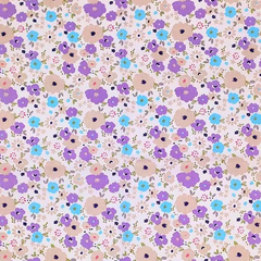 CraftsFabrics 8pcs 40cm x 50cm Assorted Purple Floral Fat Quarters 100% Cotton Pre-Cut Quilting Fabric Printed Woven Fabric