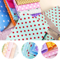 CraftsFabrics 6.5*50cm 40pcs Pre-Cut Polka Dot Printed Jelly Rolls Strips 100% Cotton for Quilting, Scrapbooking, Sewing, Crafts, Patchwork