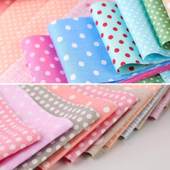 CraftsFabrics 6.5*50cm 40pcs Pre-Cut Polka Dot Printed Jelly Rolls Strips 100% Cotton for Quilting, Scrapbooking, Sewing, Crafts, Patchwork