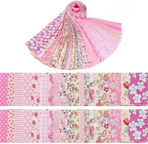 CraftsFabrics 40pcs Floral Printed 100% Cotton Patchwork Jelly Roll