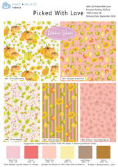 Picked with Love Pumpkin Picking 100% Cotton 5Pcs Fat Quarter Bundle