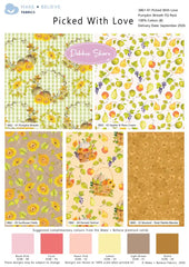 Picked with Love Pumpkin Wreath 100% Cotton 5Pcs Fat Quarter Bundle