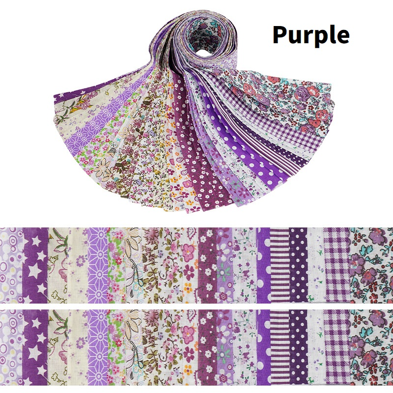 CraftsFabrics 40pcs Floral Printed 100% Cotton Patchwork Jelly Roll 2.55 X 39.4 Inch Quilting Fabric Strips for Sewing Craft DIY
