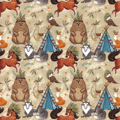 Crafty By Chatham Glyn Spirit Animals 100% Cotton 140cm Wide Crafty Cottons