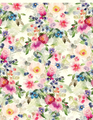Tissu Crafty Cottons 100 % coton, petites roses argentées et beiges, 140 cm de large, pour travaux manuels, couture, confection de vêtements et décoration d'intérieur.