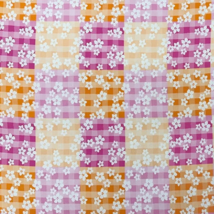 Tissu vichy arc-en-ciel, petit format – The Crafty Pie, 100 % viscose, 152 cm de large, pour loisirs créatifs, couture, matelassage et loisirs créatifs pour enfants.