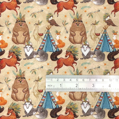 Crafty By Chatham Glyn Spirit Animals 100% Cotton 140cm Wide Crafty Cottons