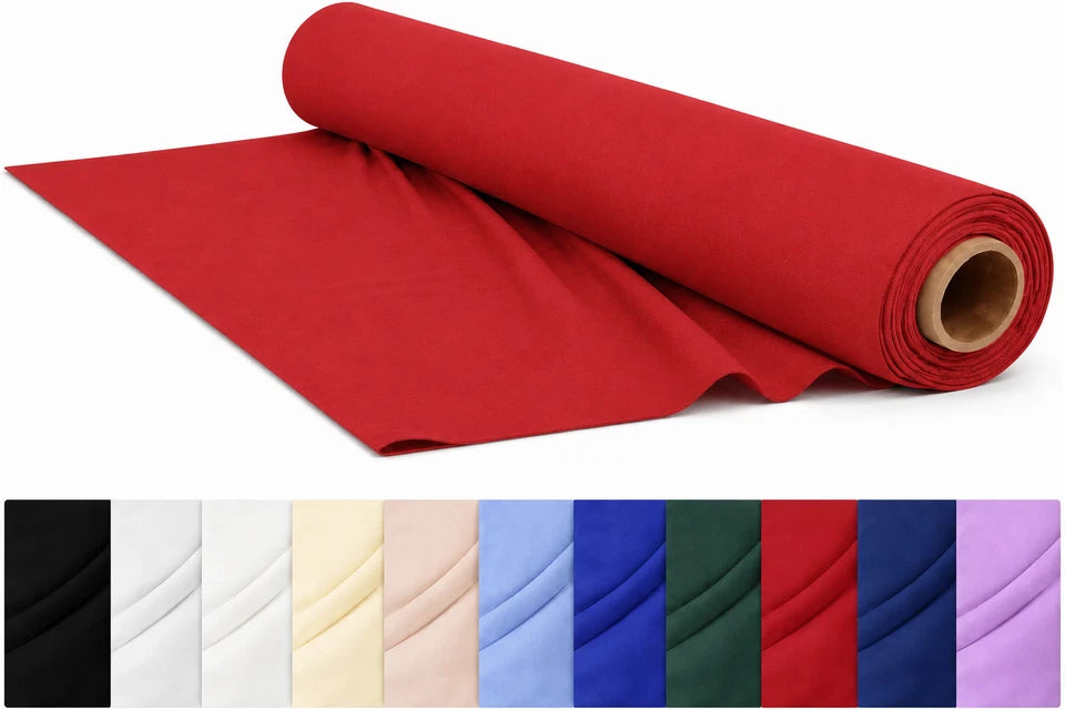 CraftsFabrics Plain Dyed Homespun Cotton Fabric