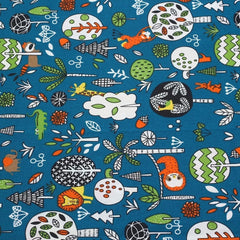 CraftsFabrics 8pcs 40cmx 50cm Cartoon Animals Children's Fat Quarters Bundle 100% Cotton