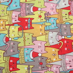 CraftsFabrics 8pcs 40cmx 50cm Cartoon Animals Children's Fat Quarters Bundle 100% Cotton
