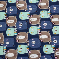 CraftsFabrics 8pcs 40cmx 50cm Cartoon Animals Children's Fat Quarters Bundle 100% Cotton