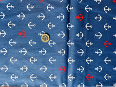 Geometric Anchor Pattern 100% Cotton 5Pcs Fat Quarter Bundle 50x40cm Wide Ideal For Crafting, Home Décor, Kid's Craft