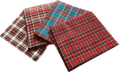 Tartan Christmas Fat Quarters Fabric, Pack of 4