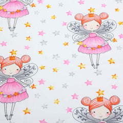 Lot de 8 Fat Quarters de tissu 100 % coton à motif fée rose pour enfants, 40 x 50 cm, pour le quilting, le scrapbooking, le patchwork, les loisirs créatifs, la couture de vêtements pour bébés filles et les projets DIY.
