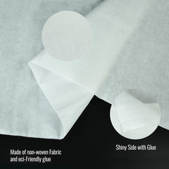 CraftsFabrics Medium Weight Iron-On Fusible Interfacing, White Non-Woven, Single-Sided for Sewing and DIY Crafts Supplies