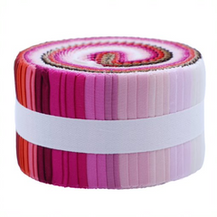 CraftsFabrics Vibrant Medley 100% Cotton 40Pcs/Roll Pre-Cut Jelly Rolls Strips 2.5"x 44" Wide Ideal for Quilting, Scrapbooking, Sewing, Patchwork