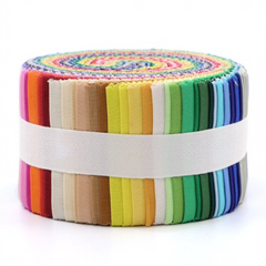 CraftsFabrics 100% Cotton 40Pcs/Roll Pre-Cut Jelly Rolls Strips 2.5"x 44" Wide Ideal for Quilting, Scrapbooking, Sewing, Patchwork