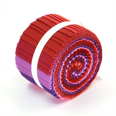 CraftsFabrics 100% Cotton 20Pcs (2.5" x 40") Crimson Twilight Jelly Rolls 140GSM Ideal for Quilting, Scrapbooking, Sewing, Arts & Crafts, Patchwork