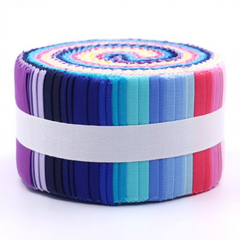 CraftsFabrics 100% Cotton 40Pcs/Roll Pre-Cut Jelly Rolls Strips 2.5"x 44" Wide Ideal for Quilting, Scrapbooking, Sewing, Patchwork