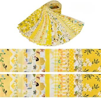 CraftsFabrics 40pcs Floral Printed 100% Cotton Patchwork Jelly Roll