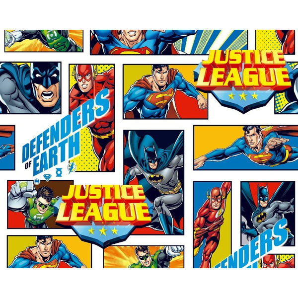 DC Comics - Justice League - Defenders of Earth - Cotton Fabric