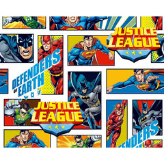 Justice League Defenders of Earth Cotton Fabric