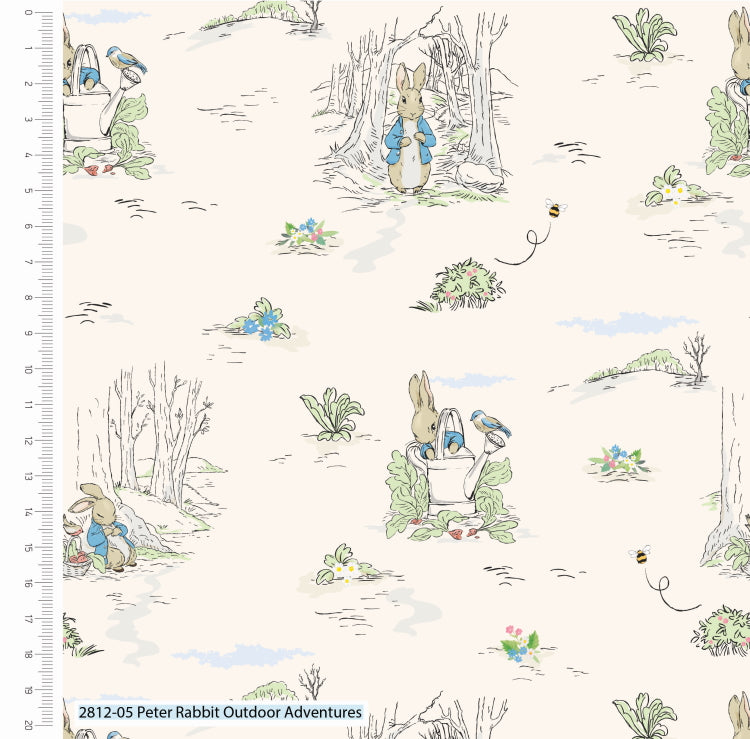 Peter Rabbit & Friends Outdoors Adventures 100% Cotton (2812-05)