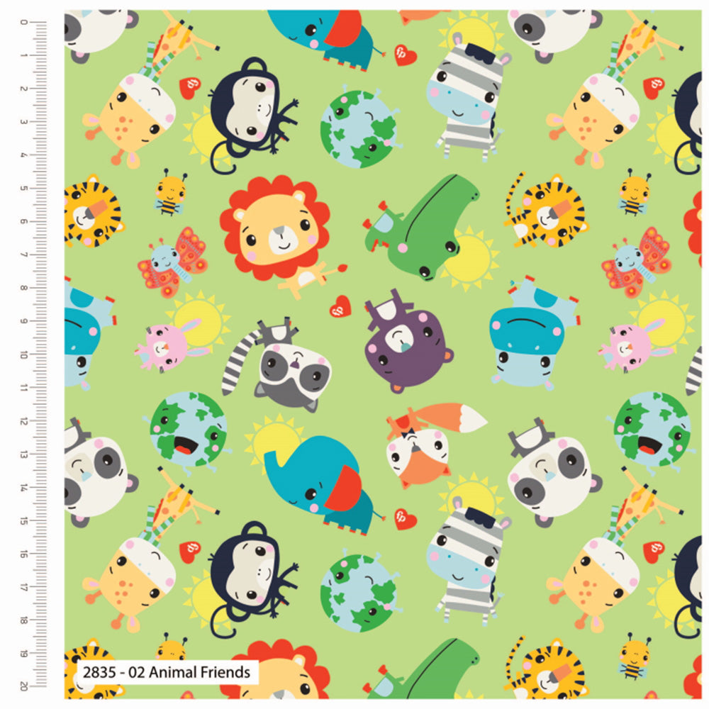 Craft Cotton Company Watch Me Grow Fisher-Price Animal Friends Cotton Fabric