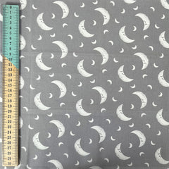 Grey The Sky Above Sleepy Moon Nursery Fabric 