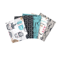 Palette de tissus « Barbe ou pas barbe » Fat Quarters, paquet de 5 (2851-00)