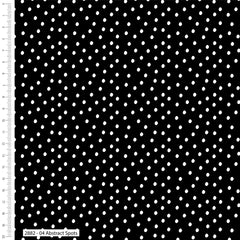 Abstract Jungle Spots Black Monochrome Cotton Fabric
