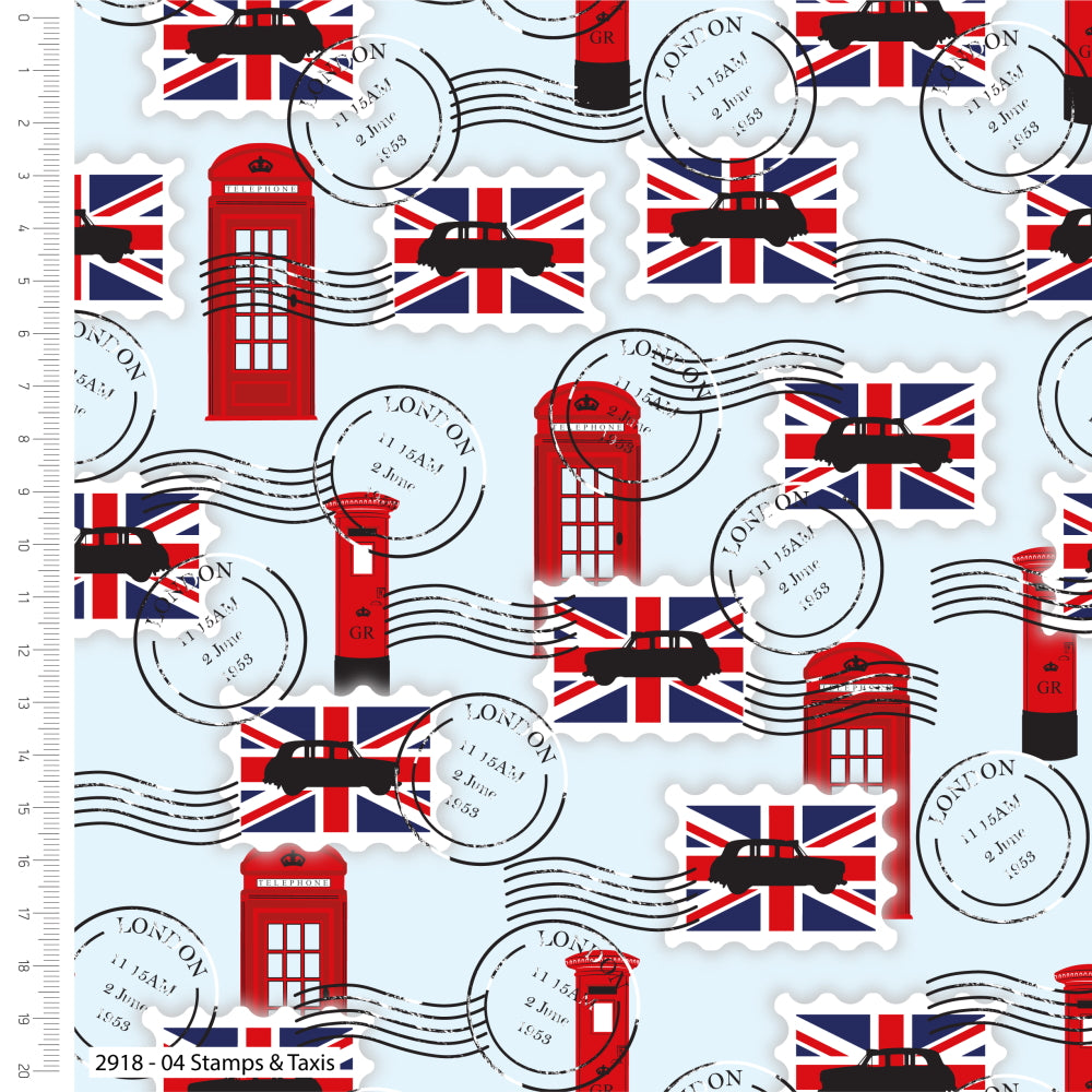 Stamps & Taxis Happy & Glorious Platinum Jubilee Fabric