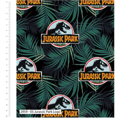 The Craft Cotton Co - Jurassic Park Logo Fat Quarters 100% Cotton 