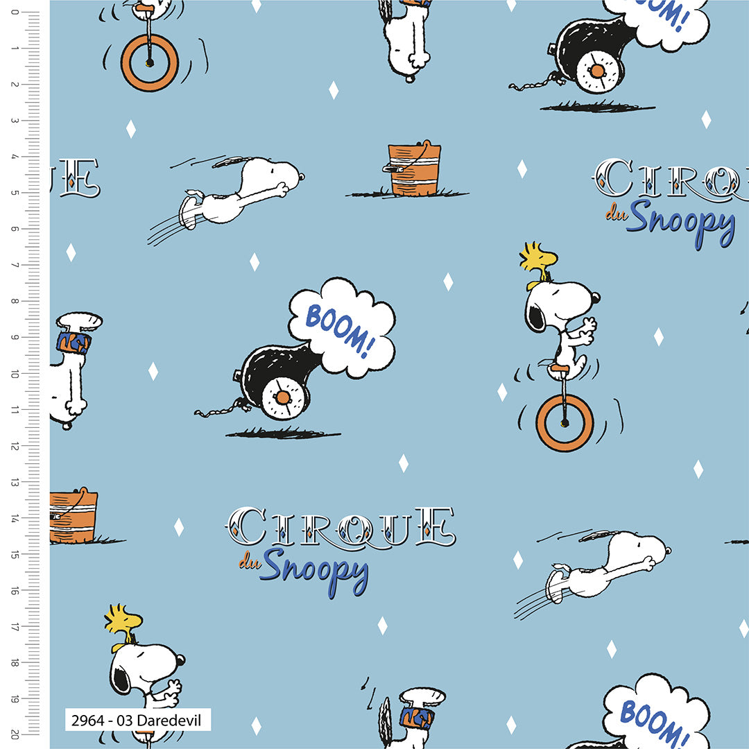 Peanuts Snoopy Circus Daredevil Fabric