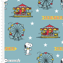 Snoopy Circus Ferris Wheel Peanuts Fat Quarters Bundle, Pack of 5, 100% Cotton