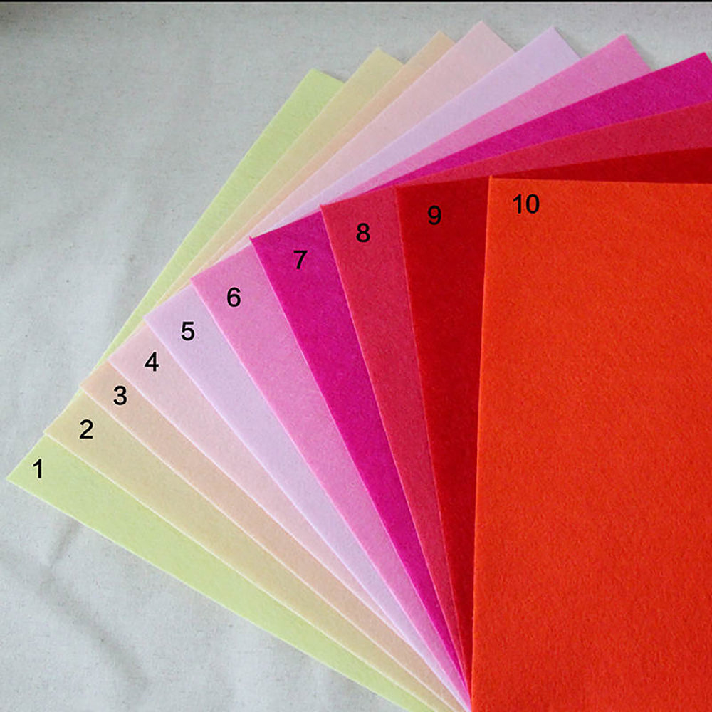 40pcs Felt Fabric Sheets Assorted Colour For Crafts - 12 X 9 Inch