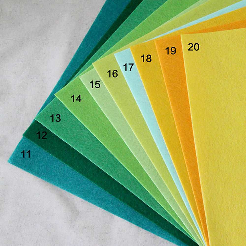 40pcs Nonwoven 100% Polyester Felt Fabric Sheets Assorted Colours –  CraftsFabrics