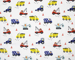 Little Johnny - Animal Construction Vehicles Trucks Cotton Fabric (90080)