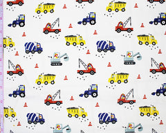 Little Johnny - Animal Construction Vehicles Trucks Cotton Fabric (90080)