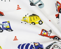 Little Johnny - Animal Construction Vehicles Trucks Cotton Fabric (90080)