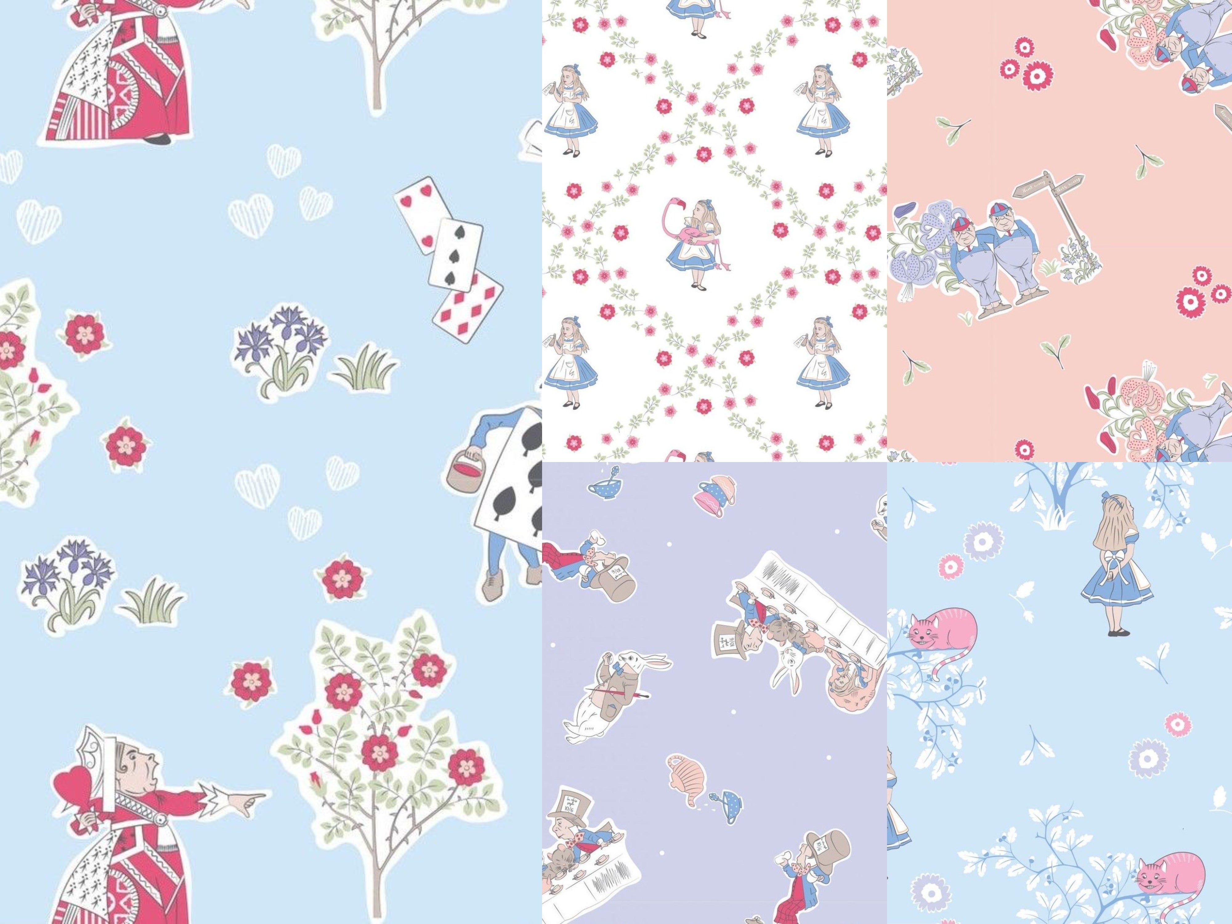 Alice in Wonderland cotton fabric collection 